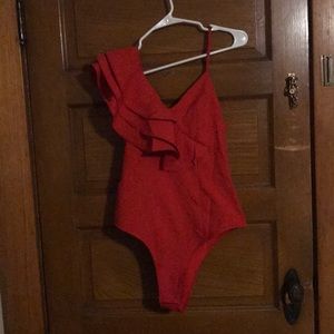 Ruffle-sleeve bodysuit, brand new!